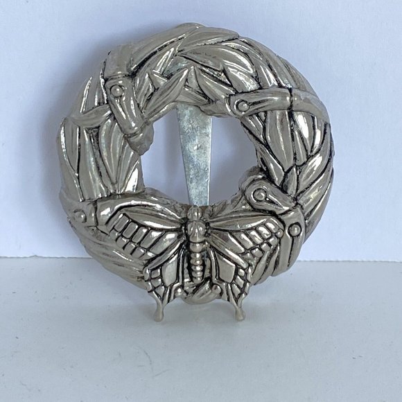 1990 John Hardy Butterfly Bamboo Scarf Clip Brooch Neiman Marcus Christmas - Picture 2 of 5